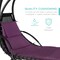 Best Choice Products Hanging Curved Chaise Lounge Chair Swing for Backyard, Patio w/ Pillow, Shade, Stand